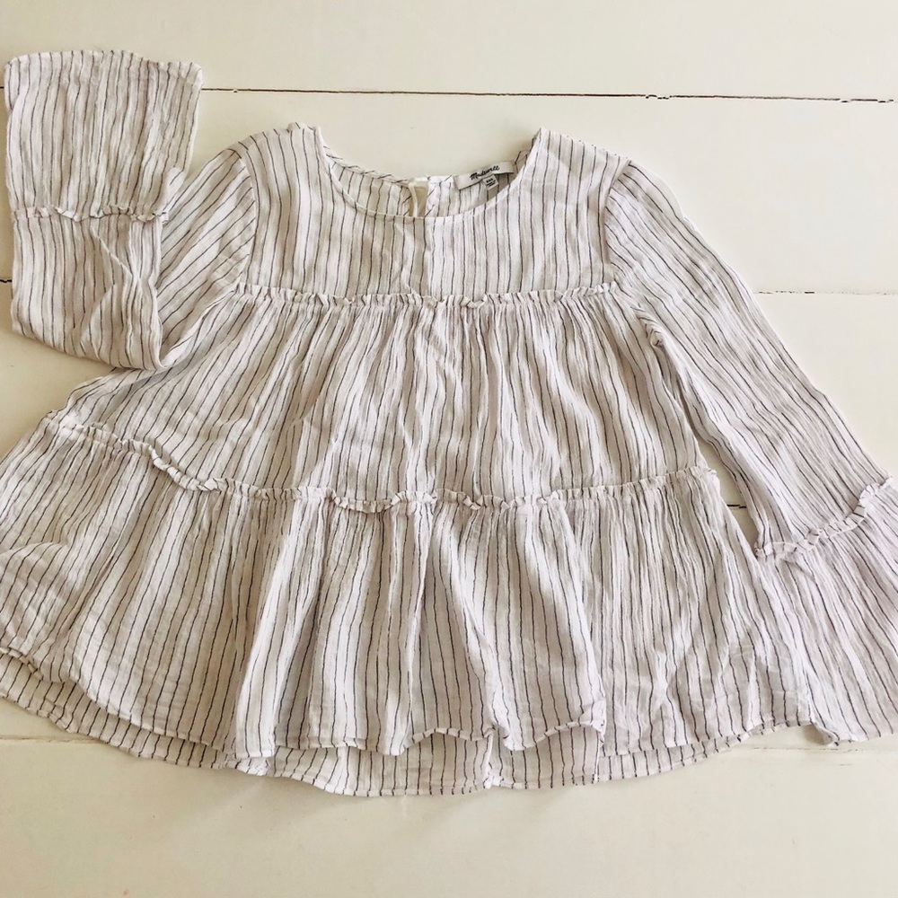 Madewell Stripe Babydoll Top